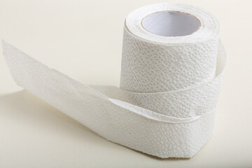 roll of toilet paper isolated on white