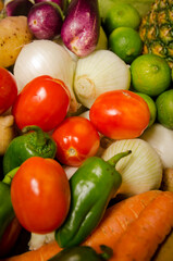 Variety of vegetables colorful  as cook supplies 