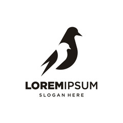 Obraz premium dove bird logo vector illustration