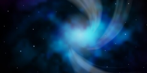 Dark BLUE vector texture with beautiful stars. Colorful illustration in abstract style with gradient stars. Design for your business promotion.