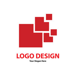 Vector Logo Square Design in eps 10. Simple template and ready to use