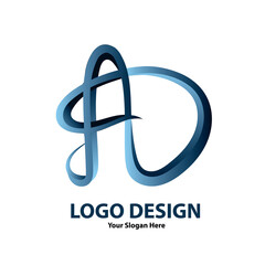 Obraz premium Vector Logo Letter A Design in eps 10. Simple template and ready to use