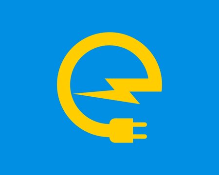 Electric lightning and jack with E letter initial