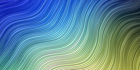 Light Blue, Green vector template with curves. Abstract gradient illustration with wry lines. Best design for your ad, poster, banner.