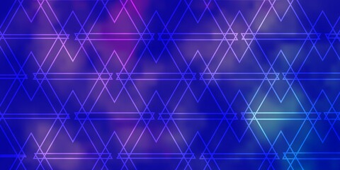 Light Purple vector template with lines, triangles. Gradient triangles in abstract style on simple form. Best design for posters, banners.