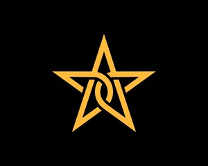 Abstract gold star connection