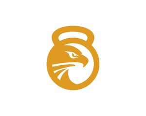 Gold kettle bell with eagle head inside