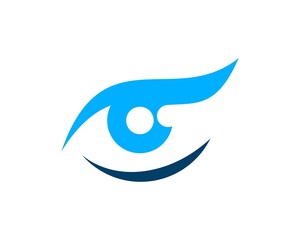 Stylish light blue eyes
