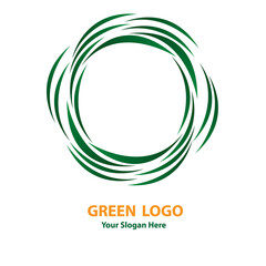 Vector Logo Abstract Green Design in eps 10. Simple template and ready to use.
