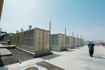 Diesel Generators and electrical switch rooms in the industry manufacturing unit