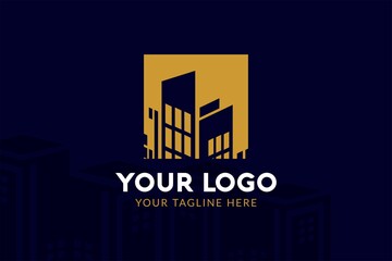 Fototapeta premium Isolated Square Construction Logo Template