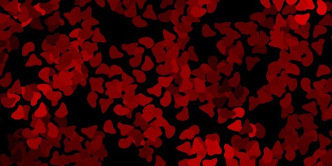 Dark green, red vector template with abstract forms.