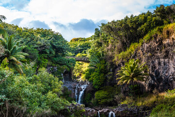 Fototapeta na wymiar The Seven Sacred Pools of Oheo Gulch,Kipahulu District, Haleakal National Park, Maui, Hawaii, USA