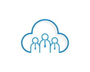Simple cloud with people inside