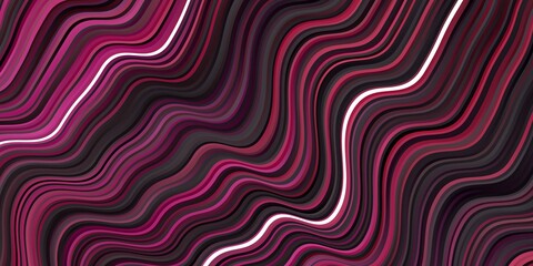 Dark Pink vector backdrop with curves.