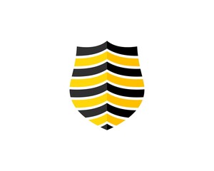 Fototapeta na wymiar Shield bee with black and yellow stripes