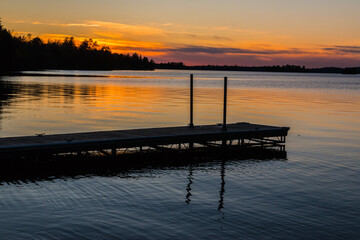 Fishing Pier On Shagawa Lake, Ely, Minnesota, USA