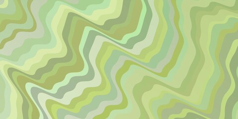 Light Green vector texture with wry lines. Abstract illustration with bandy gradient lines. Best design for your posters, banners.