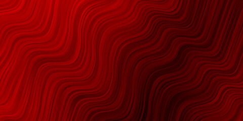 Dark Red vector template with curves. Colorful geometric sample with gradient curves.  Pattern for ads, commercials.