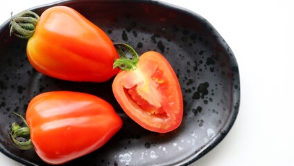 野菜　とまと　ピーマン型　屋内　白バック