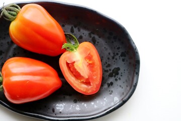 野菜　とまと　ピーマン型　屋内　白バック