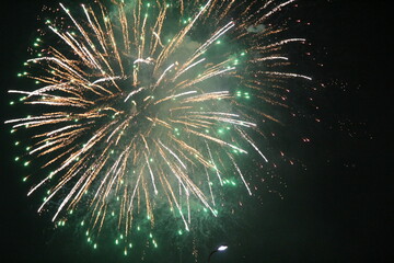 夜空に広がる打上花火