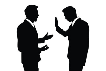 Fototapeta premium Talking business man silhouette vector
