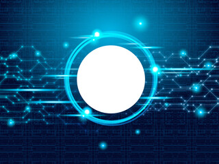 Obraz premium テクノロジー 抽象的 宇宙 サイバー 技術 背景 未来 青