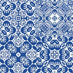Portuguese ornamental azulejo ceramic.
