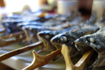 Yamame(japanese trout), called queen of mountain stream grilled with salt