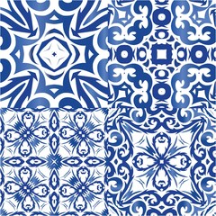 Ornamental azulejo portugal tiles decor.