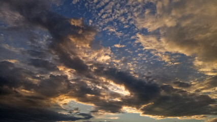 Beautiful sunset at Oretti Beach Invercargill New Zealand