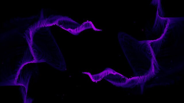 Purple trails on black background and rollback