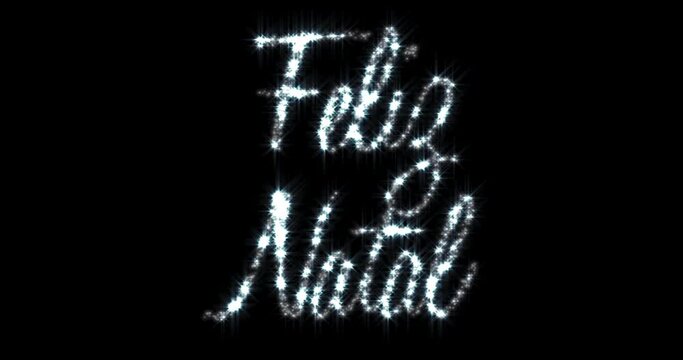 Animation of  seasonal greeting written in shiny letter on black background