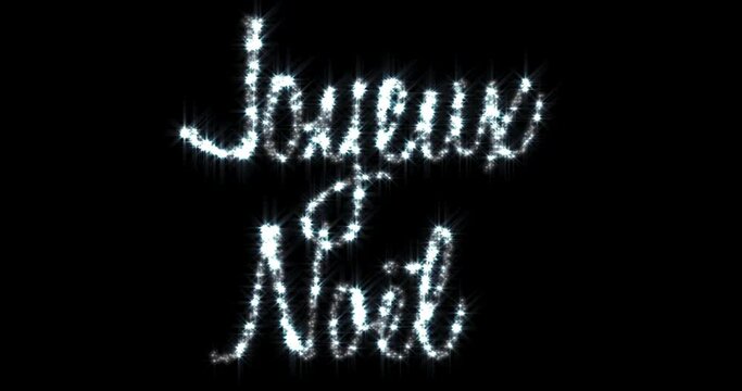 Animation of  seasonal greeting written in shiny letter on black background