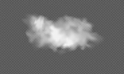 Realistic transparent cloud. Texture of clouds for template decoration, web and print, realistic texture for storm and sky. Vector Illustrations.