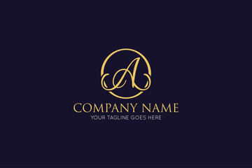 initial letter a luxury logo, icon, symbol vector illustration design template