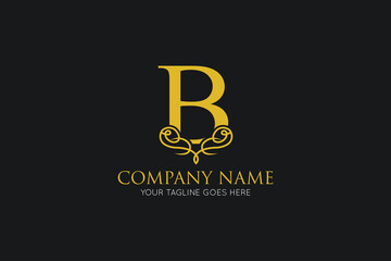 initial letter b luxury logo, icon, symbol vector illustration design template