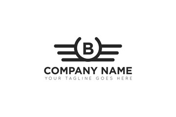 initial letter b wing speed logo, icon, symbol vector illustration design template