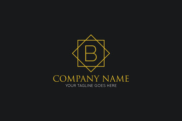 initial letter b luxury logo, icon, symbol vector illustration design template