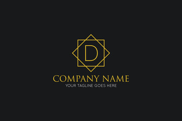 initial letter d luxury logo, icon, symbol vector illustration design template