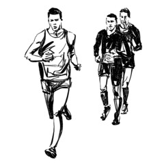 Drawing of the running competition 