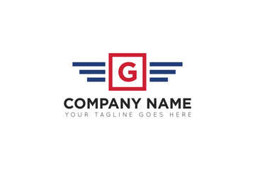 Fototapeta premium initial letter g wing speed logo, icon, symbol vector illustration design template