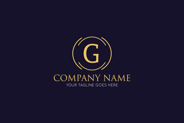 initial letter g luxury logo, icon, symbol vector illustration design template
