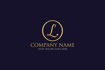 initial letter l luxury logo, icon, symbol vector illustration design template