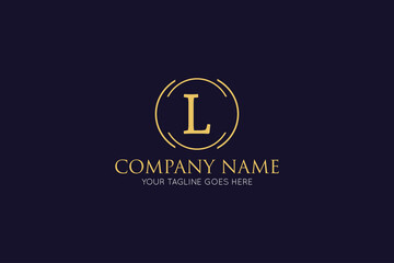 Fototapeta na wymiar initial letter l luxury logo, icon, symbol vector illustration design template