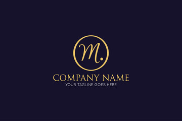 initial letter m luxury logo, icon, symbol vector illustration design template