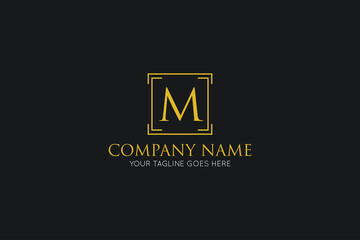 initial letter m luxury logo, icon, symbol vector illustration design template