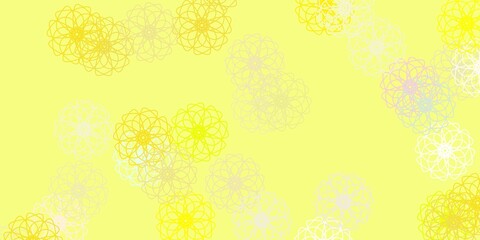 Light green, red vector natural artwork with flowers.