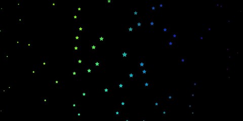 Dark Multicolor vector background with colorful stars. Colorful illustration with abstract gradient stars. Pattern for websites, landing pages.